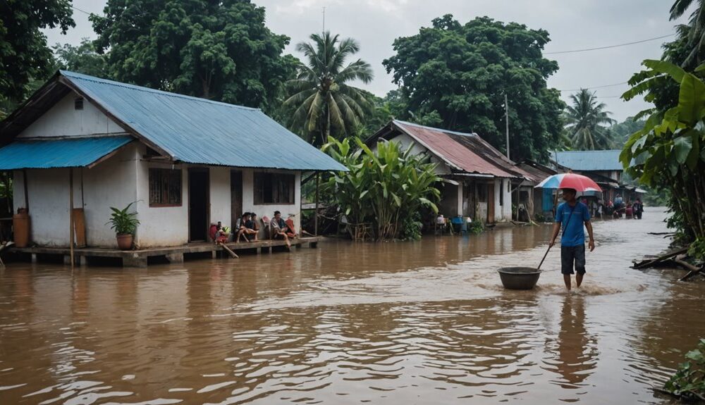 crocodile enters flooded home