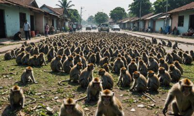 monkey invasion in bekasi