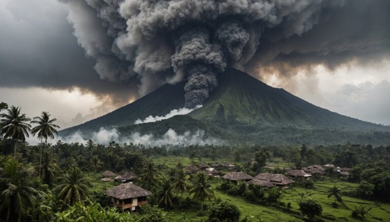 mount lewotobi erupts ash