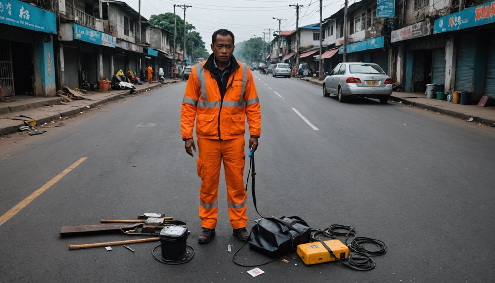 wifi technician electrocuted standing