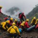 mountain rescue operation underway